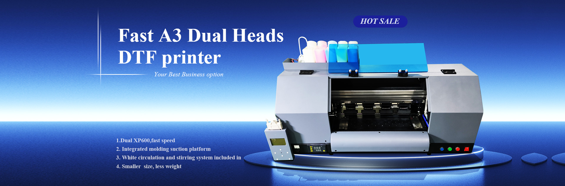 A3 Dual head xp600 dtf roll to roll printer